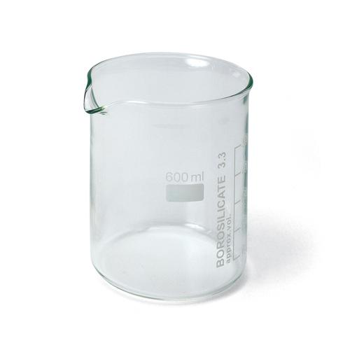 Set of 10 Beakers,600 ml, Low Form, 1002872 [U14210], Glass