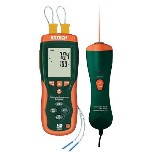 Datalogging Differential Thermometer + IR Thermometer, U40184, Thermometers