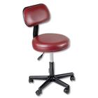 Pneumatic Stool - Burgundy with Back, W50255, Stools and Chairs