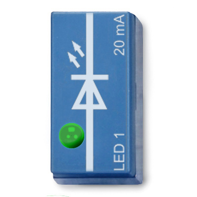 LED green, upward facing, P2W19, 1012971 [U333079], Plug-In Component System