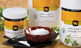 Lotus Touch Multi-Purpose Cream 1/2 Gallon, W42002CHG, Massage Creams