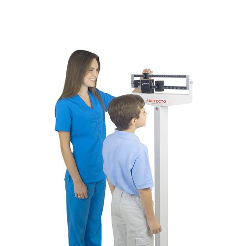 Detecto Dual Reading Eye-Level Physicians Scale w/ Height Rod, 1017447 [W46247], Professional Scales