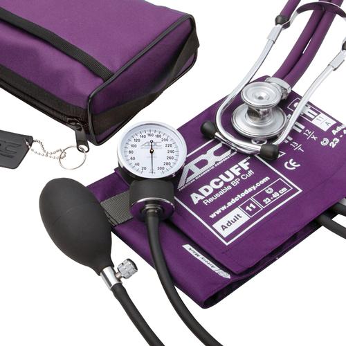 ADC Pro's Combo II SR Adult Pocket Aneroid/Scope Kit, Purple, 1023714 [W51480V], Stethoscopes and Otoscopes