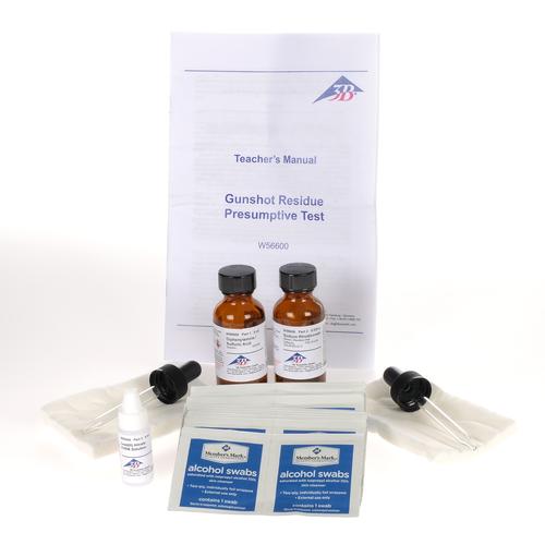 Gun Shot Residue Presumptive Test Kit, 1022421 [W56600], Forensics Experiments