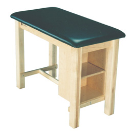 AM-624 Armedica Mfg. Taping Treatment Table with End Shelf Forest Green, W64365, Taping and Sports Treatment Tables