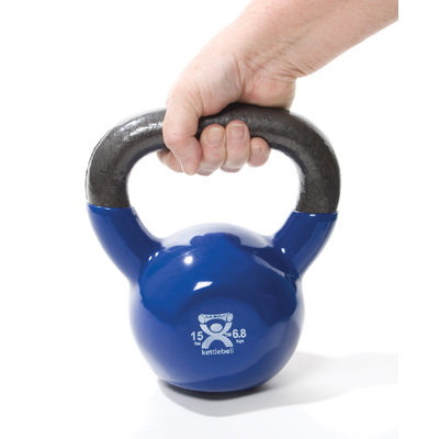 Cando Kettle Bell, 15 lb. - Blue | Alternative to dumbbells, 1015415 [W67021], Weights