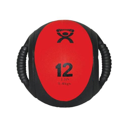Cando Dual Hand Medicine Ball - 12 lb - red | Alternative to dumbbells, 1015467 [W67562], Dumbbells - Weights