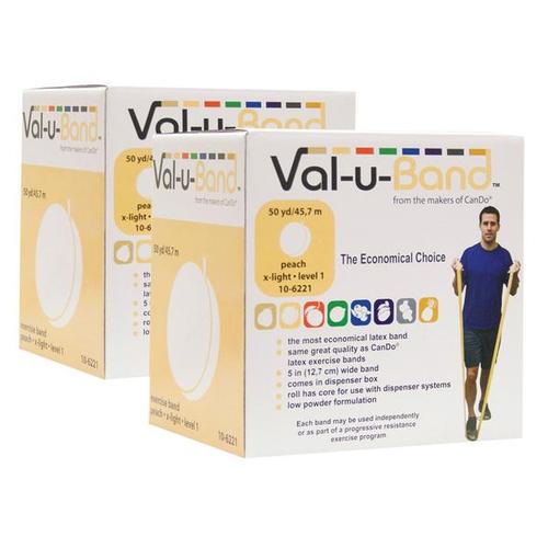 Val-u-Band, peach 2x50-yd - Twin-pak | Alternative to dumbbells, 1018037 [W72033], Gymnastics Bands - Tubes